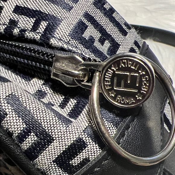 NWOT. Black and Gray Monogram Handbag - Picture 3 of 6